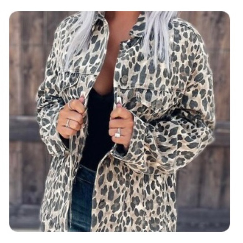 Brand new Etsy leopard jacket